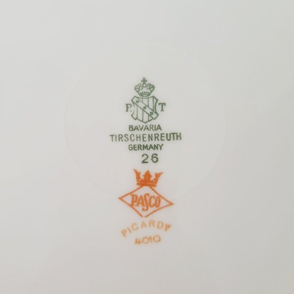 Tirschenreuth Picardy Elegant Pink & Silver Floral Dinner Plate, Bavaria Germany - Picture 8 of 9